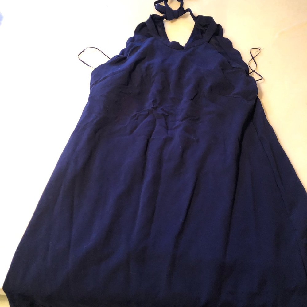 Scalloped Navy Party/ Cocktail Boutique Dress